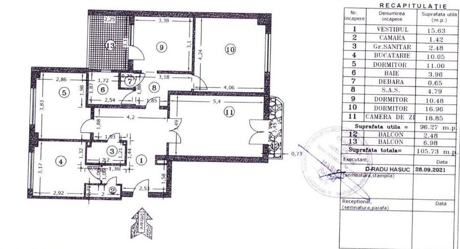 Vanzare apartament 4 camere | Unirii Fântâni | 105mp utili | etaj 1|8 - 12