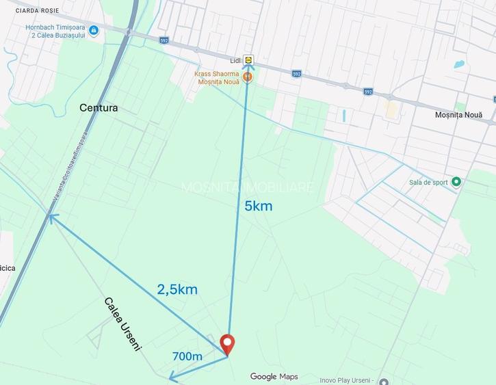 Moșnița Nouă: teren SAD 717 mp pe colț | P+2E+M | 61 €/mp - 6