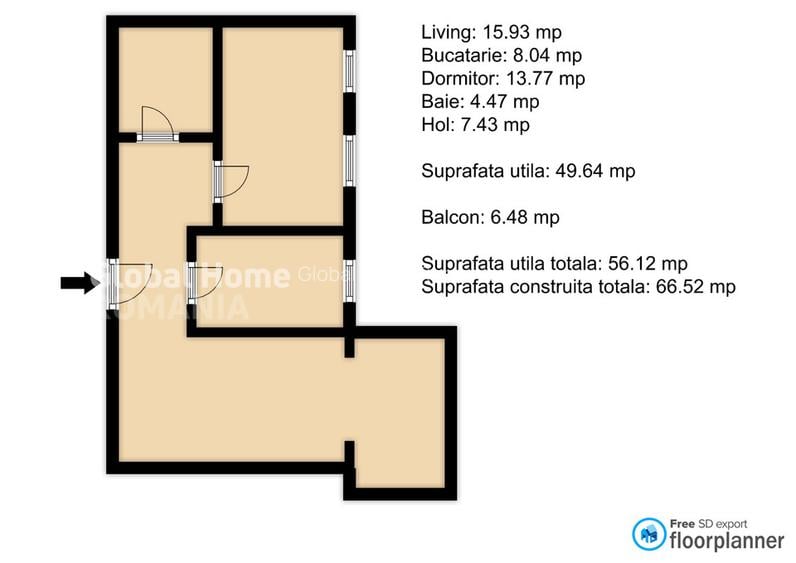 Prima Vista - Fabrica Glucoza | Apartament 2 Camere + Balcon | Bloc Finalizat - 7