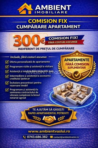 Apartament cu 3 camere, etaj 4, mobilat, zona CENTRU - BUIUM; - 11