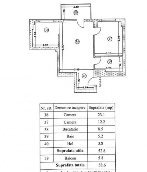 0% | Apartament 2 camere NOU, semidecomandat, 58 mp, 2 bai  | Atrium - Sișești - 12
