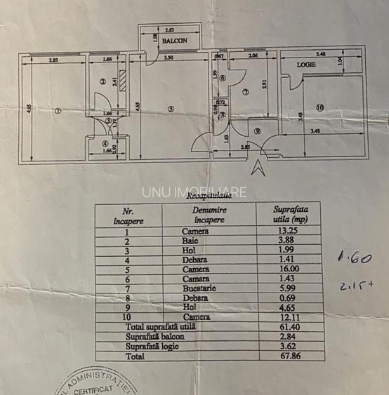 Etaj 3-Tatarasi-Dispecer-3 Camere Confort 1-bloc fara risc seismic - 12