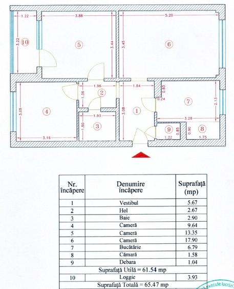 Apartament spatios cu 3 camere, intr-un bloc solid, la parter - 8