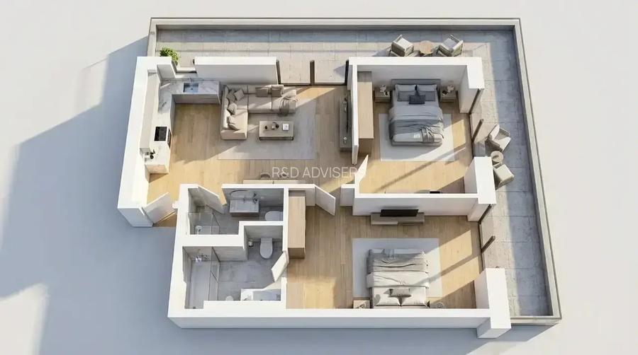 Apartament 3 camere| Ultracentral | Finisaje Premium | Terasă 41mp - 15