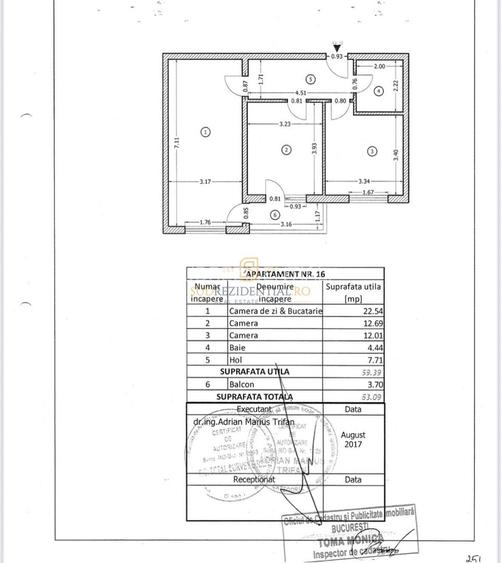 Apartament 3 camere gata de mutare + 2 locuri de parcare, Str Pucheni - 12
