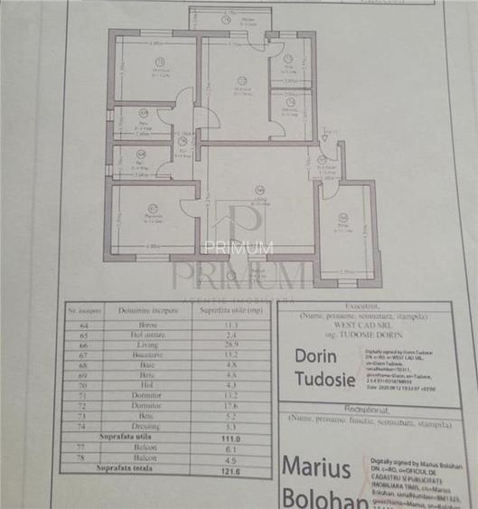 CHISODA - LUX - 4 CAMERE - 3 BAI - 2 BALCOANE - INCALZIRE PARDOSEALA - 2 LOC PAR - 15