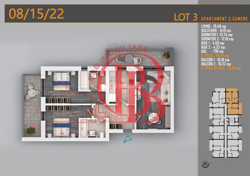 Apartament 3 camere Titan Th. Pallady-Sector 3-Metrou Teclu - 1