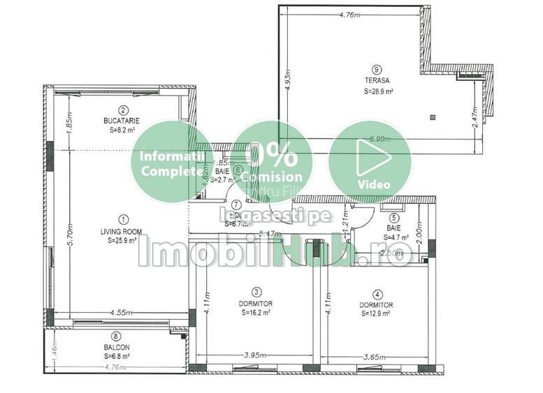 3-4 Camere, Imobil Nou, Terasa Rooftop, Zorilor - 2