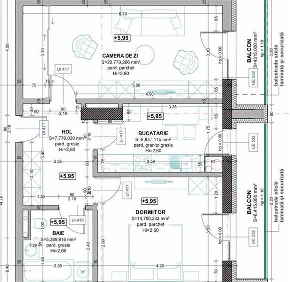 Decomandat, etaj2, bloc nou, 67 mp, 2 balcoane, parcare proprie,Tudor, Targu Mur - 17