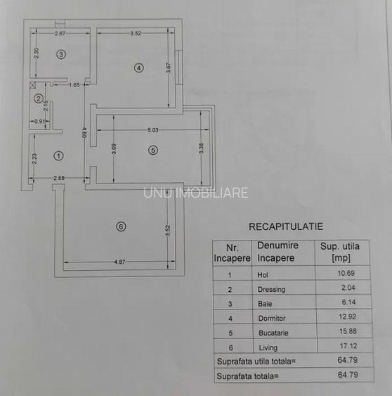 Apartament 2 camere decomandat, 65mp, complet mobilat in Bucium - 7