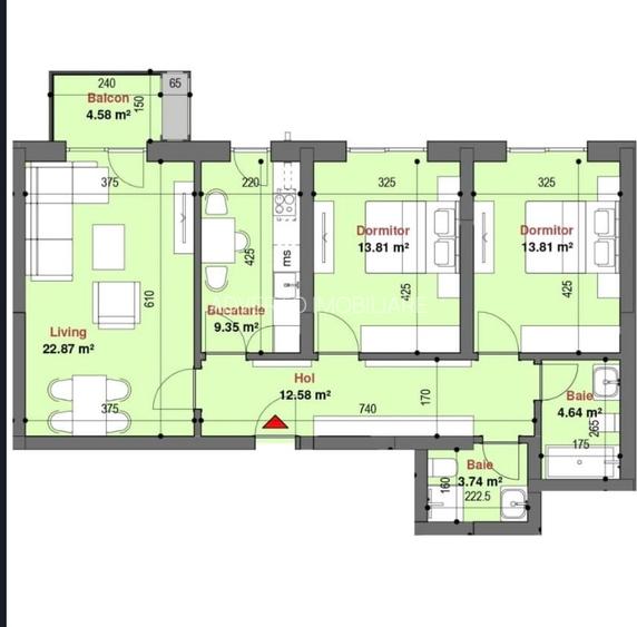 Apartament 3 camere FINISAT de vânzare Lujerului- Exigent Plaza - 17