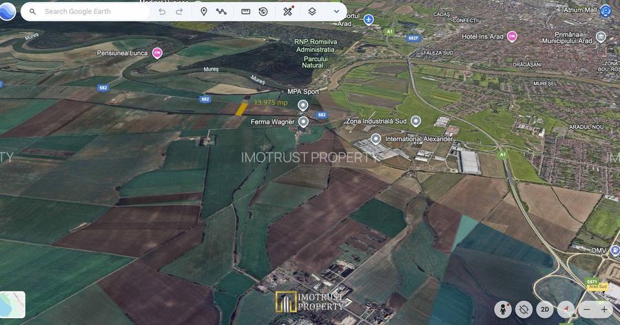 Teren industrial 13.975 mp – Zona Industrială Sud Arad, acces rapid A1 - 2