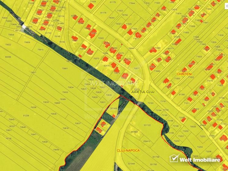 Teren pentru constructii, intravilan, 492 mp, zona intrare - Chinteni - 3