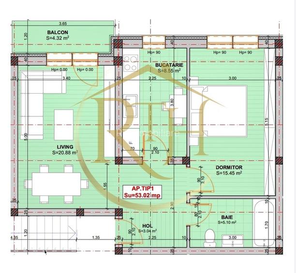 Oferim spre vanzare apartamente cu 2 camere, 0% Comision, Giroc - 21