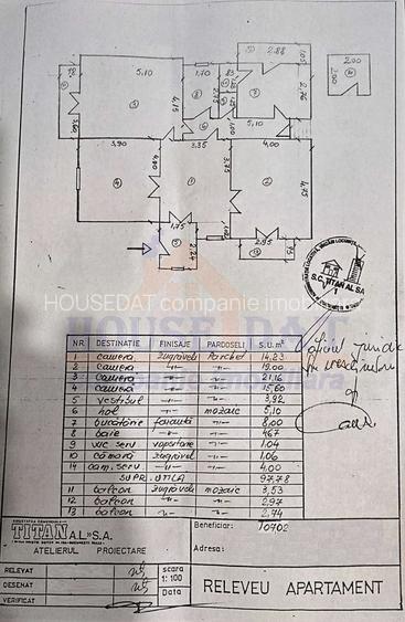 Vanzare apartament 3 camere in vila, 106 mp, etaj 1 - 10