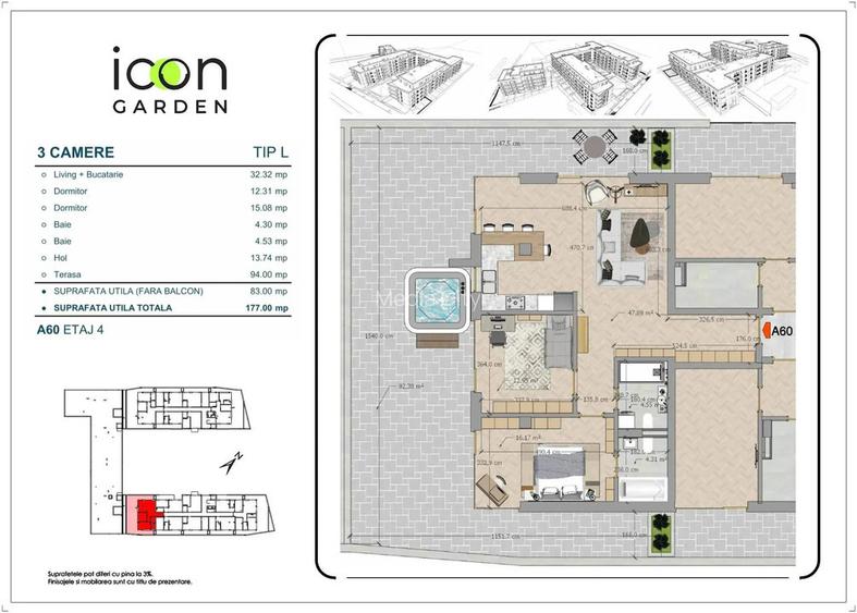 Apartament 3 camere și terasă de 94 mp - 5