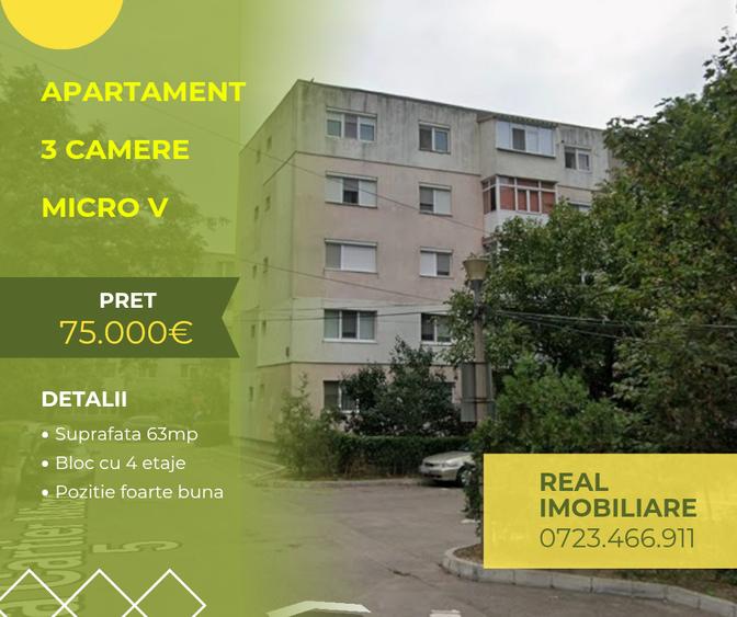 Apartament 3 camere - Micro 5!