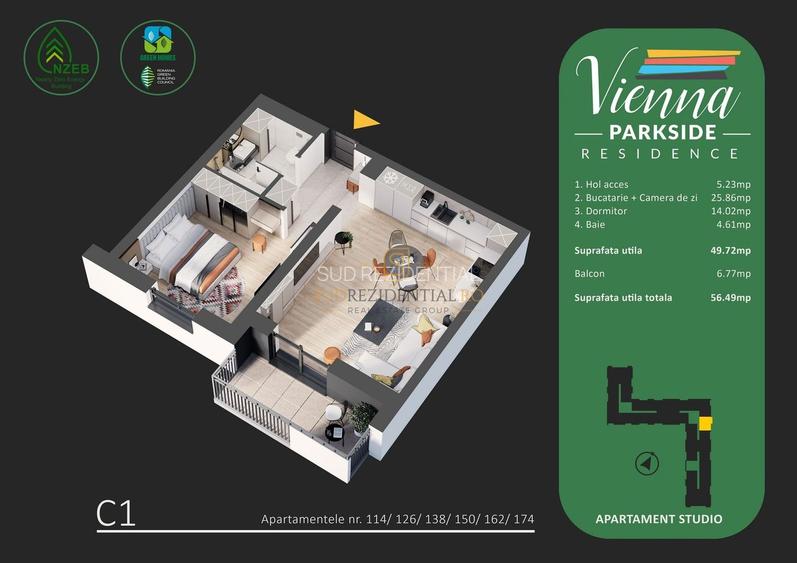 Apartament modern in ansamblu premium, langa Parcul Tudor Arghezi, S4 - 1