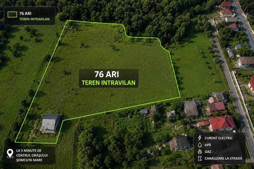 Casă D+P+E în construcție, 200 mp, 76 ari teren – zona Șomcuta Mare