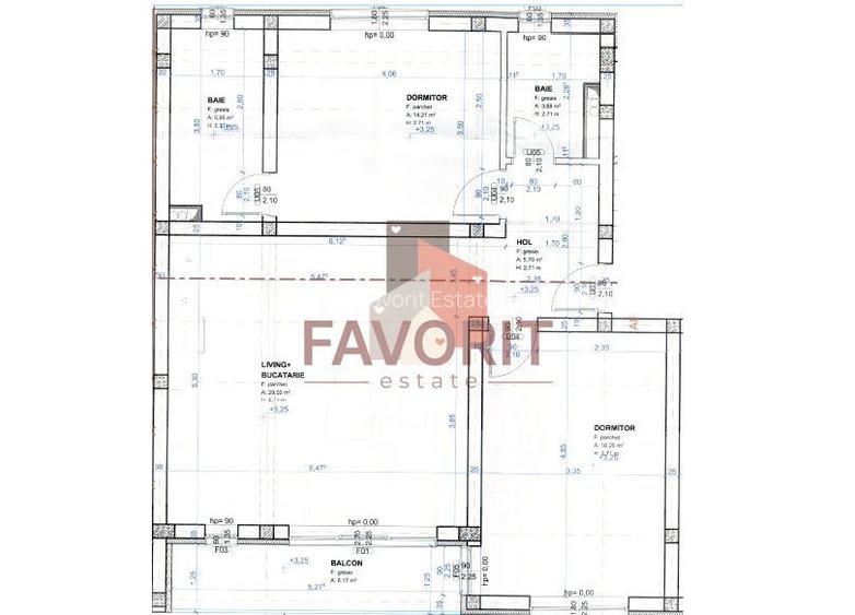 Etaj 1. Decomandat. Cu 2 bai - 12