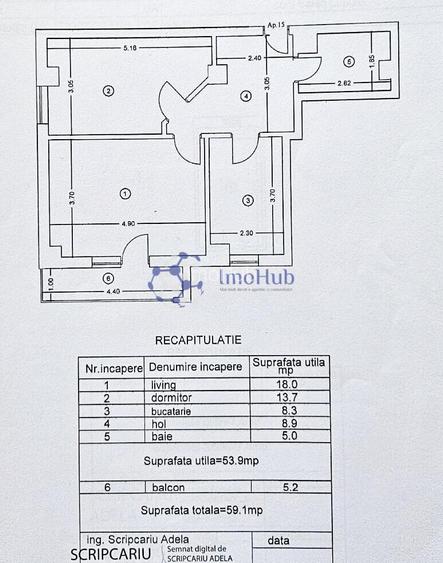 Apartament 2 camere | Complexul Soleia, Valea Lupului | 59 mp - 4