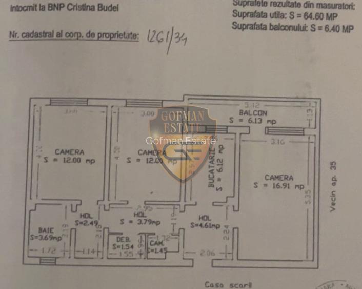 3 camere, Gara, decomandat, etaj 8/10 lift, izolat, renovat, 71mp, balcon 6.4mp - 7