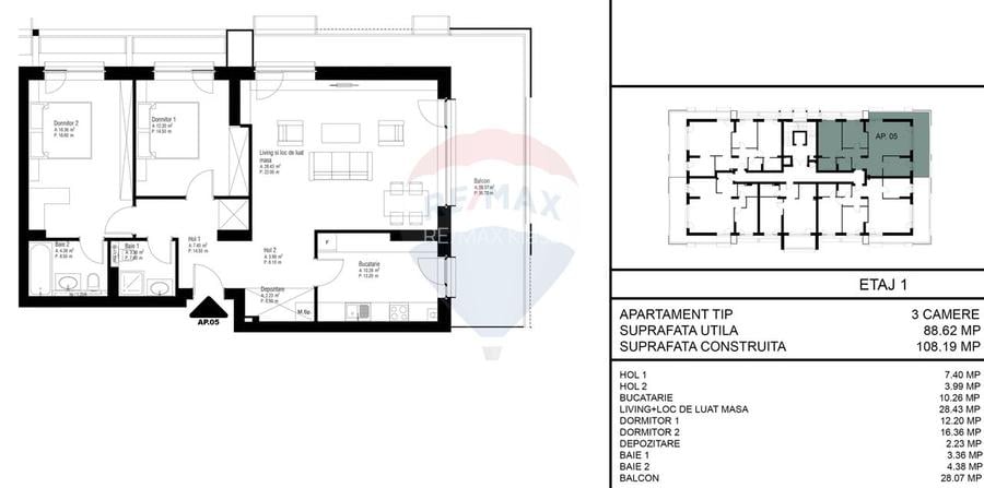 Apartament luminos 3 camere si terasa, vedere la padure, Iancu Nicolae - 21