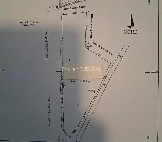 Teren intravilan 4383 Brad Hd.,poziție excelentă, utilități complete, priveliște - 3