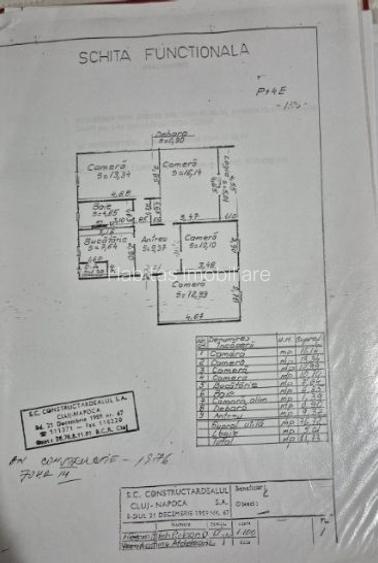 Apartament cu 4 camere, etaj 3 din 4, zona La Terenuri Manastur - 11