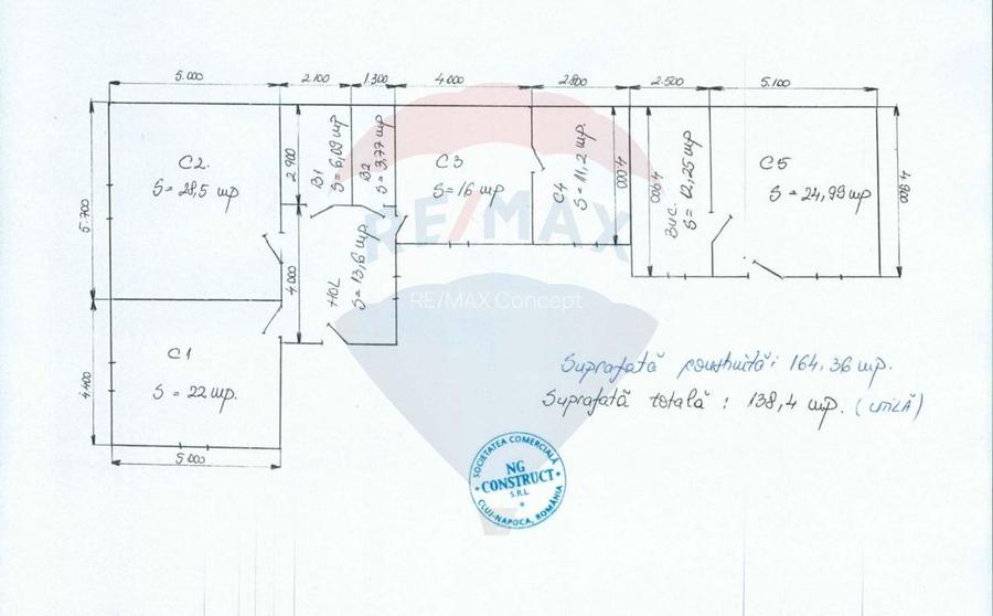 Spațiu de birouri- zona Mărăști, Piața 1 Mai - 15