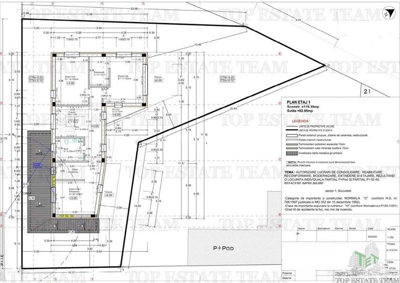 Vanzare teren cu autorizatie pentru vila p +1+ M metrou 1 Mai- Chibrit - 10