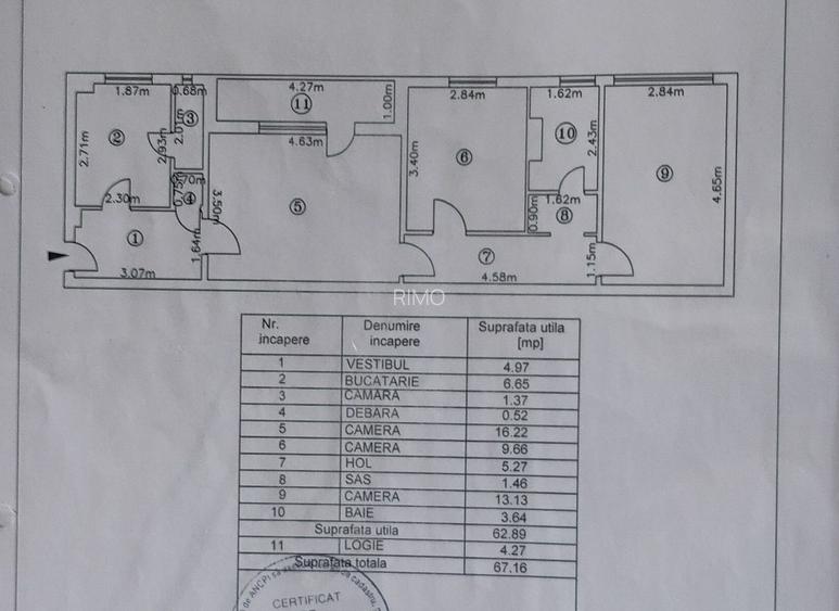 Apartament cu trei camere, zona Straduintei, 95.000€ negociabil - 10