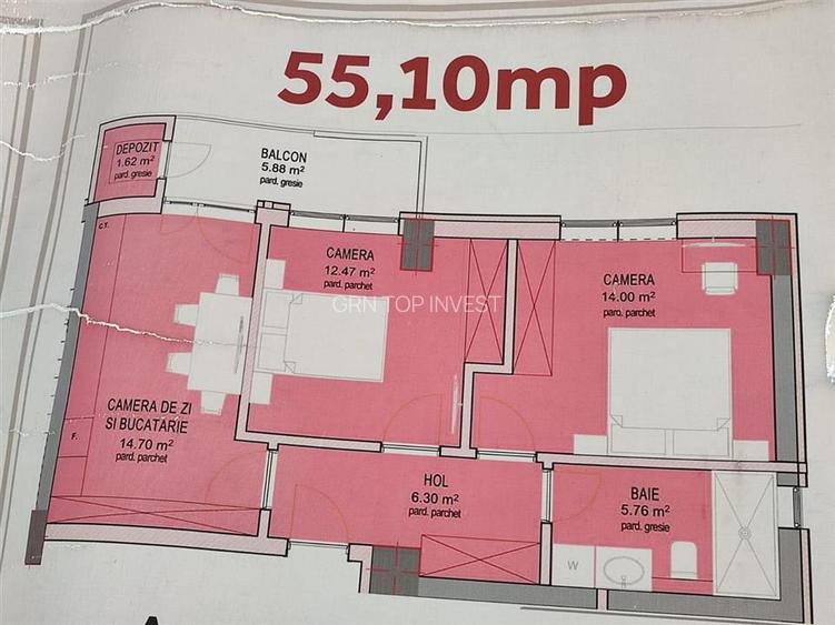 Apartament INTABULAT 3 camere cu balcon si parcare pe Doamna Stanca - 5