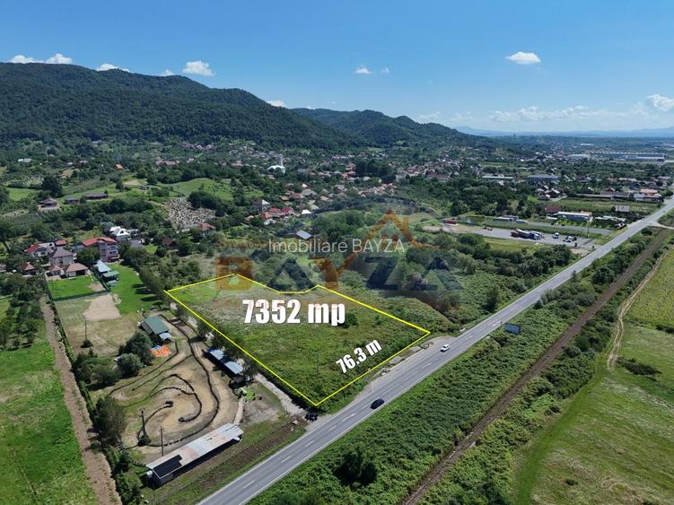 Teren intravilan 7352 mp, cu Deschidere 76.3 m la Șoseaua Națională - Cicârlău - 5