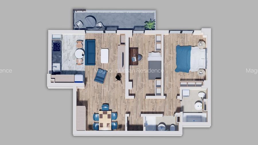 35D Apartament 3 camere Metrou Straulesti Sisesti Nou Lux - 4