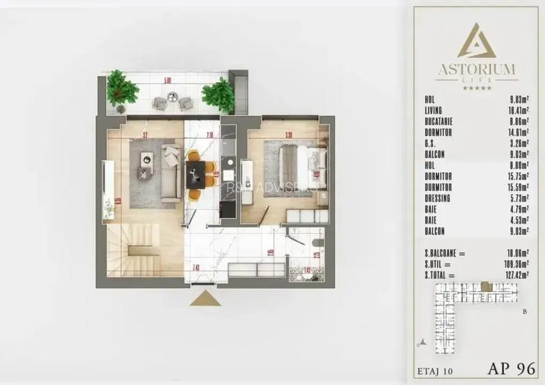 De Vanzare apartament 4 camere cu 3 bai Duplex Theodor Pallady - 4