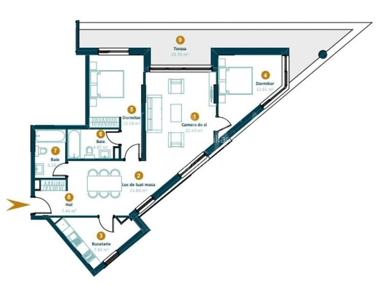Apartament 3 camere de vanzare in Intre Lacuri, Cluj Napoca - 16