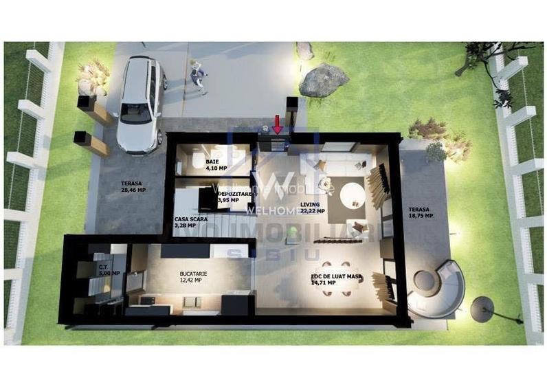 Casă single modernă, eficientă energetic și curte generoasă - 3