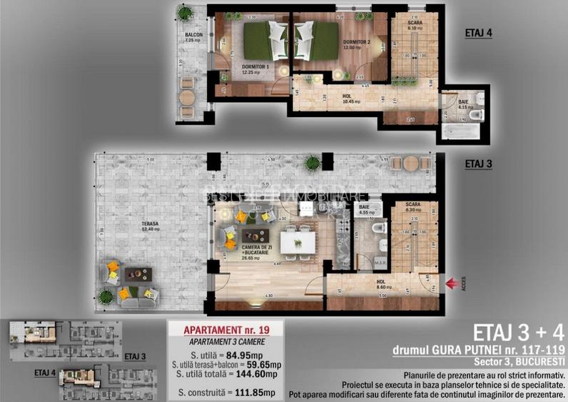 3 Camere Terasa Generoasa- Finisaje Premium -600 m STB - 4