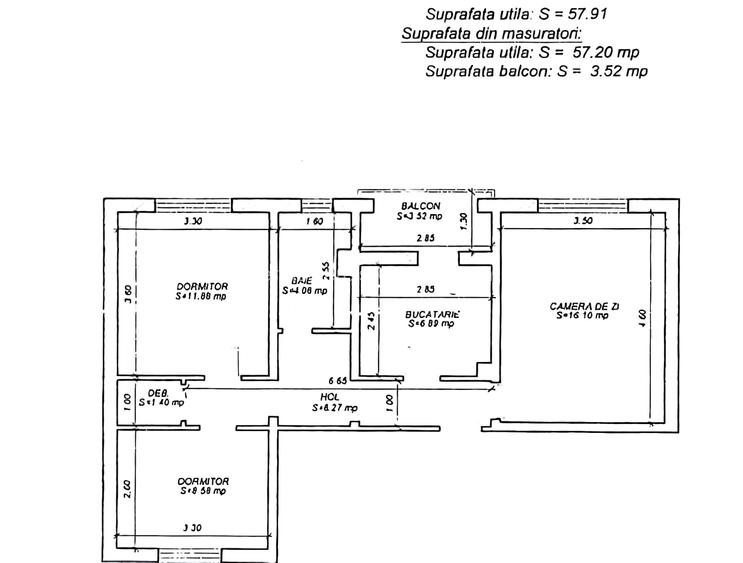 ►Casa de CULTURA 3 Camere Decomandate 60,72m² Mobilat Utilat Centrala - 15