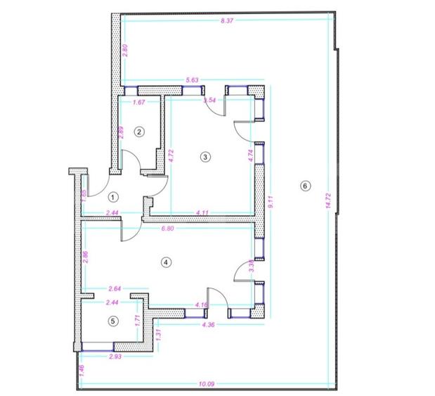 Apartament 2 camere, 52mp, terasa 73mp, finisat, zona Donath - 2