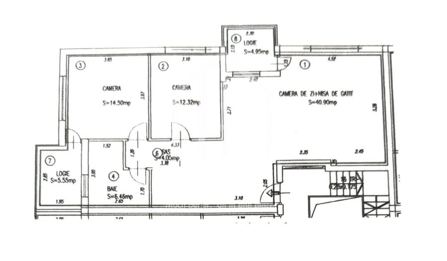 Apartament cu 3 camere, 81mp utili, 2 balcoane, etaj 2/5, Hipodrom IV - 1