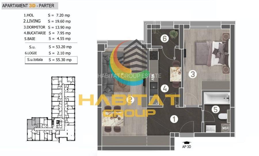 Apartament 2 Camere Finisaje Premium Zona Grand Arena 55 Mp - 2