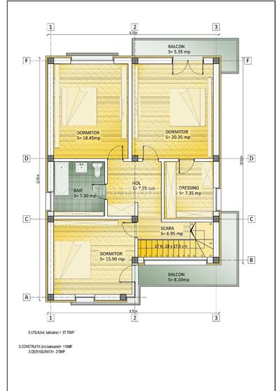 Vila deosebita cu 4 camere,2 bai,curte 800 mp,toate utilitatile racordate - 4