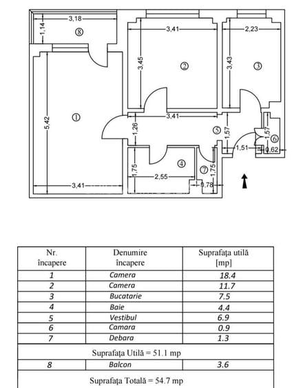 De vanzare apartament 2 camere Gorjului - 8