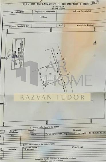 Teren intravilan 406m2 , Ploiesti , zona UPG - 4
