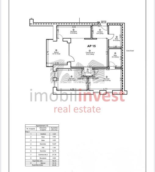 Apartament 3 camere în Pipera, cu parcare inclusă, TVA inclus. - 1
