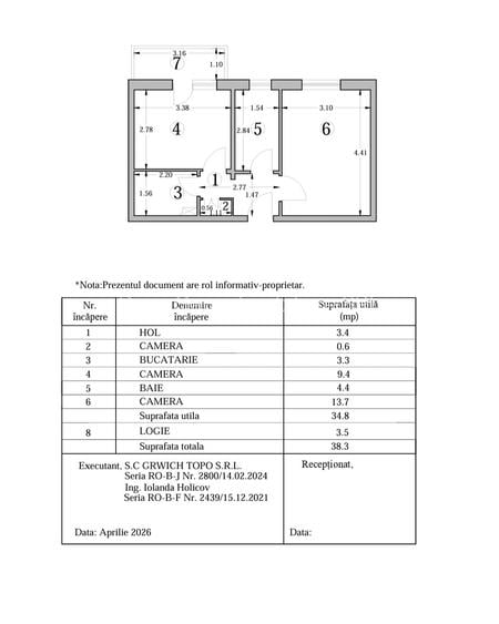 Apartament 2 camere decomandat – Tătărași, Vasile Lupu | Ideal investiție - 10