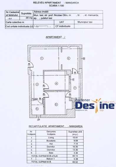 Apartament 3 camere 66 mp balcon, loc de parcare + boxa - Alpha Bank Pacurari - 13