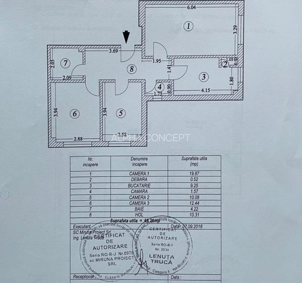 Năvodari-Zonă SUD-3decomandate,2bai,parter, bloc stradal, centrală gaze - 10